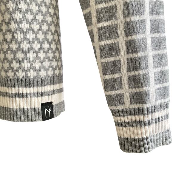 NEVE 1/4 Zip M Sweater Cozy Colorful Merino Wool Blend Pullover Nordic Ski - Picture 6 of 14